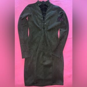 Hot Miami Styles, Olive green long sleeve dress, size M, new